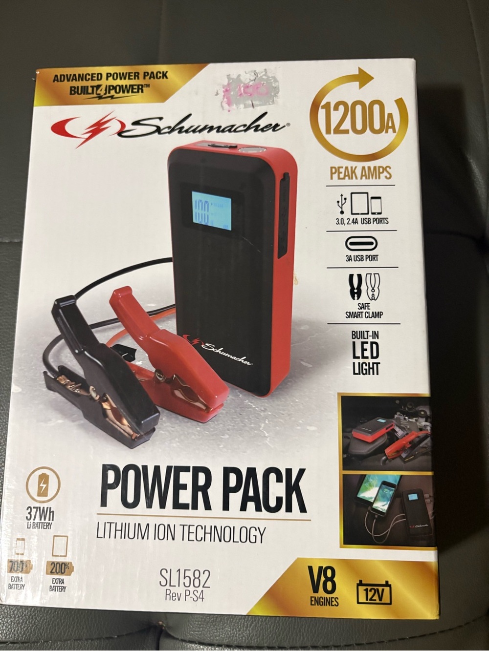 Schumacher Red & Black 1200A Power Pack Jump Starter